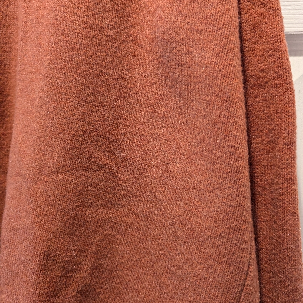 A New Day Women's Burnt Orange Cotton Blend Open Front Cardigan Size Medium - Picture 10 of 13